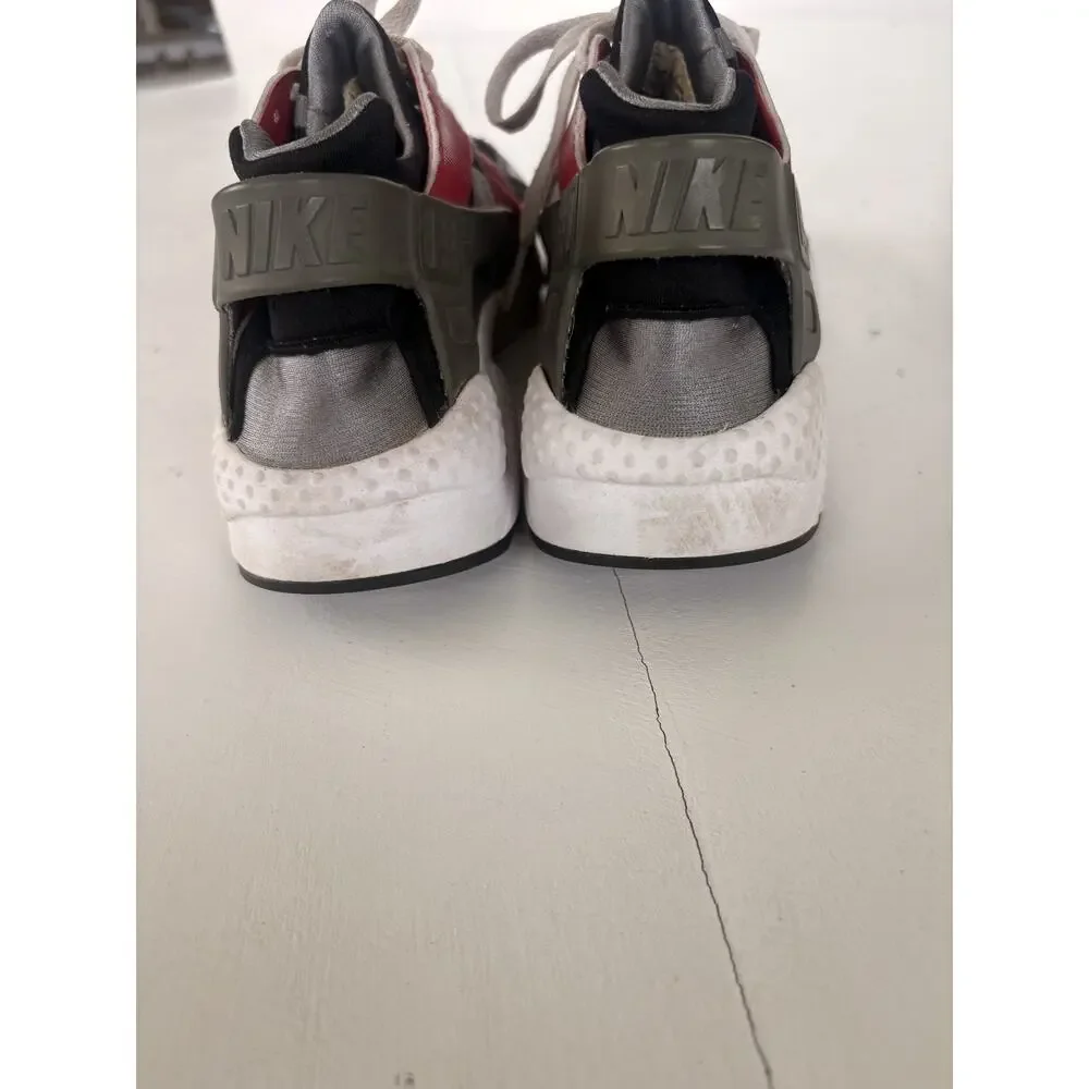 NIKE AIR HUARACHE Junior WHITE RED BLACK Sneakers Shoes 654275-008 7Y